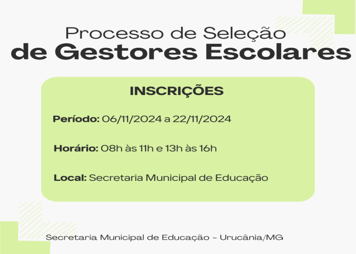 Processos de Seleção de Gestores Escolares